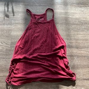 American Eagle Halter Neck Top Maroon